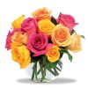 Send velvety  roses in an assortment of pretty colors