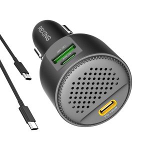 Supports Input of DC12-24V | 140W USB-C PD | 30W USB-C | 18W USB-A Quick Charge | LED Indicator | Overcharging Protection | Universal Compatibility for iPhone