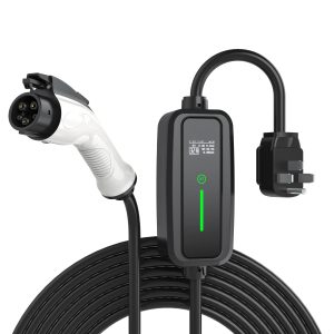 J1772 EV | 32A | 240V | LED Indicator | User-friendly Interface | NEMA 14-50 Plug | 17 ft Extension | Over-heat Over-volt protection | Real-time charging updates