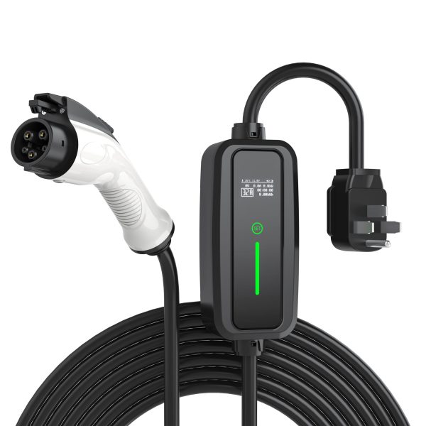 J1772 EV | 32A | 240V | LED Indicator | User-friendly Interface | NEMA 14-50 Plug | 17 ft Extension | Over-heat Over-volt protection | Real-time charging updates