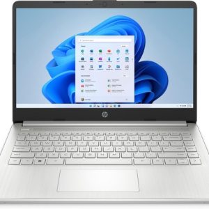 HP 14-dq0711ds 7Y703UA 14 Inches HD Touchscreen Laptop - Natural Silver - Intel Celeron N4120 1.1 GHz - 4 GB DDR4 RAM - 64 GB eMMC Storage - Wi-Fi 6 -