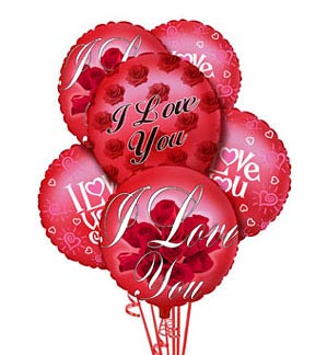 Send your love with a festive bouquet of long-lasting mylar balloons in assorted 'I Love You' themes. Florist delivery in the USA and Canada.