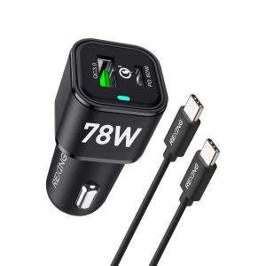 2 Port QC3.0/PD3.0 Power delivery for Dashcam/Android/iPhone/iPad/MacBook/Windows | Fast Charge Dual USB Car Cigarette Lighter Adapter | Cables Included