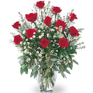 Our most popular rose vase ever! Twelve premium