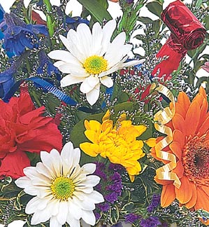 Say 'Happy Birthday' with bright and cheery flowers and festive accents