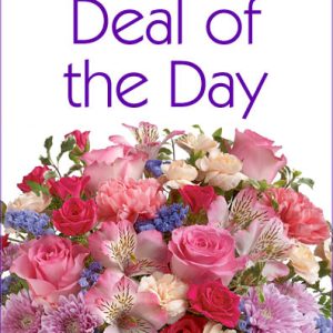 Our expert florists will select the freshest flowers to create a one-of-a-kind arrangement in a pretty pink and lavender color scheme that definitely says ?I Love You.? A a wonderful expressions at an affordable price and what our florists do best! Florist delivery in the USA and Canada.