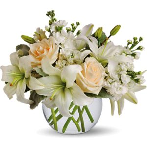 An elegant collection of white lilies