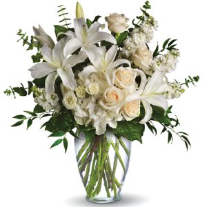 A beautiful combination of fresh garden lilies