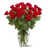 Wow! Two dozen gorgeous roses professionally designed with fresh foliage in a quality glass vase and florist delivered in the recipient's locale. A sure fire message of lasting love. Available in most areas in red