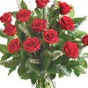 artfully arranged with assorted fresh foliages in a tasteful glass vase