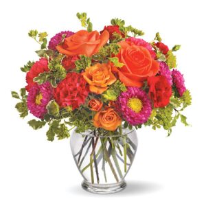 A colofrul combination of roses
