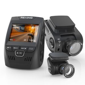 Upgraded 512GB Support | Front 2160p + Rear 1080p | 170° Wide Angle | G-Sensor | WDR | Loop Recording | Parking Monitor| 64GB Memory card included