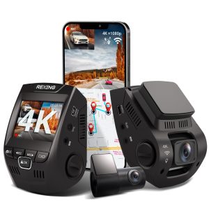 2.4” LCD Screen | Supports up to 512GB | 170° Wide Angle Dual Channel Dashboard Camera Recorder Car Dash Cam with Rear Cam | G-Sensor | WDR | Loop Recording | Mobile App (2022) | Limited Time Offer: Includes FREE 64GB Memory Card and Smart Hardwire Kit