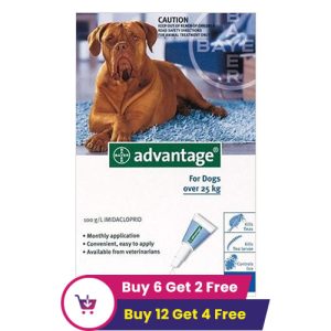 Advantage Extra Large Dogs Over 55 Lbs (Blue) 12 Doses + 4 Free