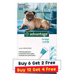 Advantage Medium Dogs 11-20lbs (Aqua) 12 Doses + 4 Free