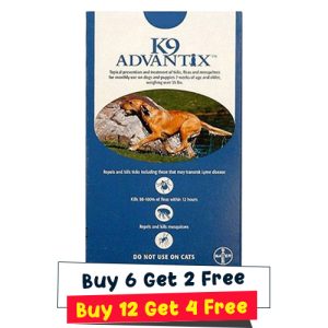 K9 Advantix Extra Large Dogs Over 55 Lbs (Blue) 4 Doses