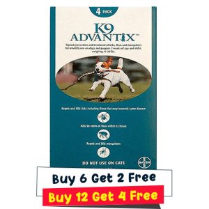 K9 Advantix Medium Dogs 11-20 Lbs (Aqua) 4 Doses