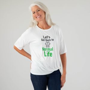 Let's Get Back Dolman Front Twist T-Shirt - White - S