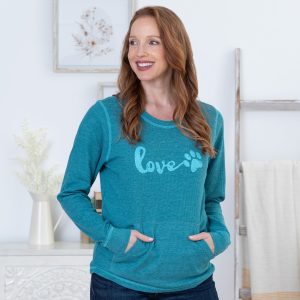 Love Paw Thermal Long Sleeve Top - Teal - S