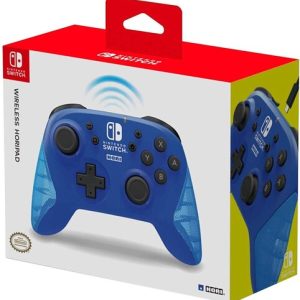 <h2>Wireless HORIPAD - Blue - for Nintendo Switch</h2><p>Be bound by cables and Disposable batteries no longer! Hori introduces the Nintendo Switch wireless Horizon. The built-in rechargeable lithium-ion battery and Bluetooth wireless technology gives you freedom with a 32-foot range and 15-plus hours of battery life. Lightweight yet solid