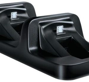 DreamGear DGPS4-6432 Dual Power Dock for Playstion 4 Controllers with Charging Cable (Black). Up to two Dualshock4 controllers can be charged.