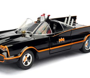 No Batman collection is complete without the iconic 1966 Batmobile! Featuring a die-cast body and rubber tires
