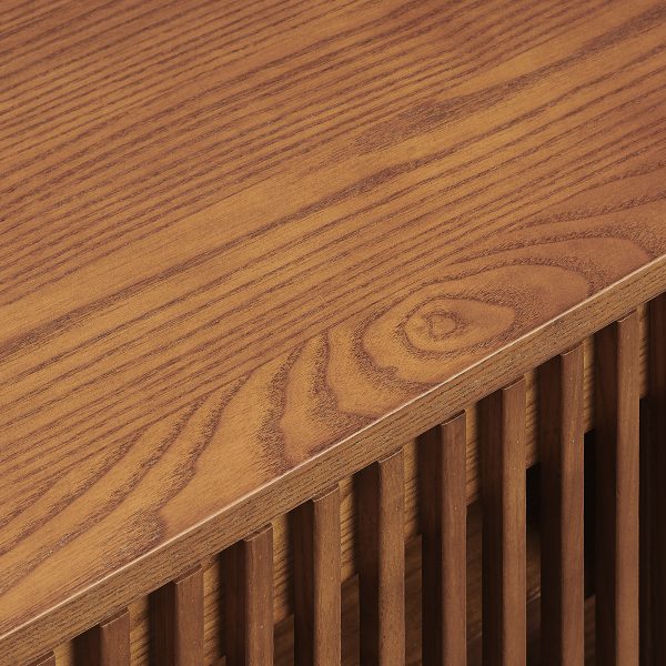 and fireproof. The design of the media console adds a modern touch and provides a convenient way to display decorations. color:Brown