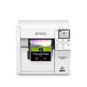 Epson C31CK03A9981 ColorWorks CW-C4000 Label Printer - Inkjet - CMYK Cartridges - Matte Black Ink - 1200 x 1200 dpi - Zebra ZPL II - 2.7-Graphic Displ