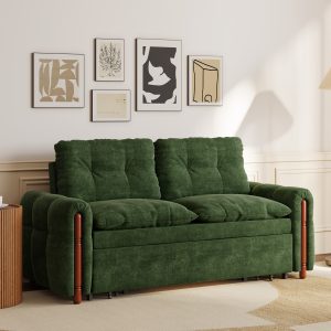 while the easy-to-use pull-out mechanism effortlessly transforms it into a comfortable bedseating capacity:2-3