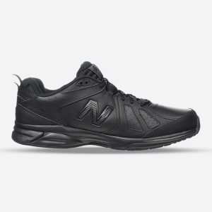 Mens Wide Fit New Balance 624V5 Black Sneakers, Black / 18.5 / 6E