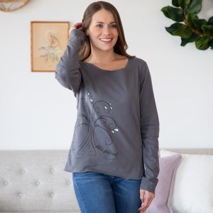 Organic Africa Cozy Scoop Neck - Slate - S