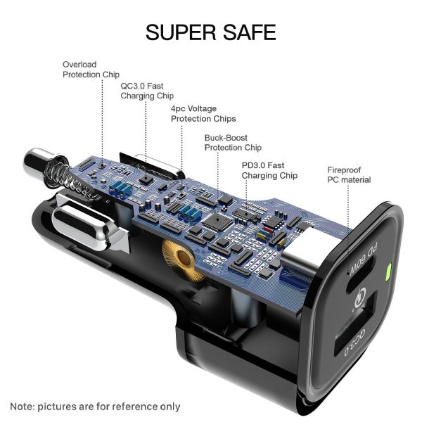 REXING JETSPEED Black 78W PowerDelivery+ USB-C/USB Car Charger - Image 6