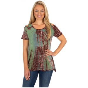 Sand & Stone Cold Shoulder Top - S