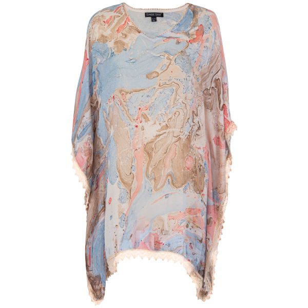 Living Marbleous Chiffon Kaftan - One Size Fits Most