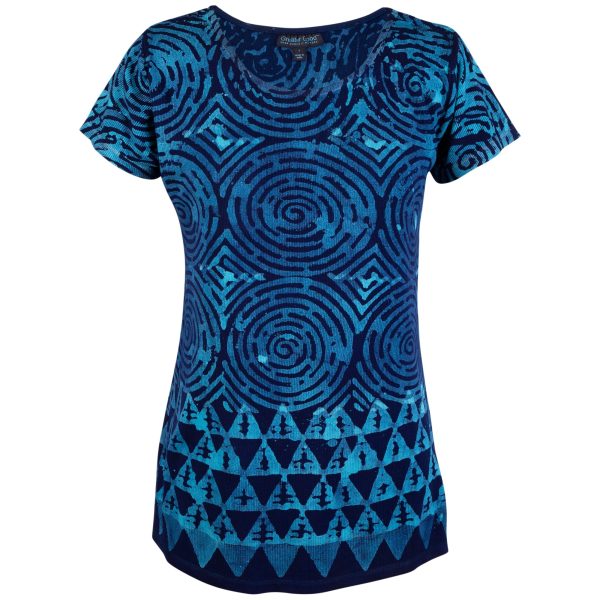 Blue Diamond Short Sleeve Top - S