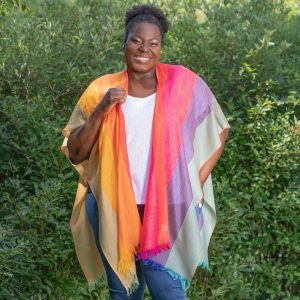 Handwoven Kimono Cover-Up | Fair Trade - Rainbow