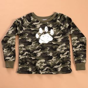 Distressed Paw Camouflage Sweatshirt - S