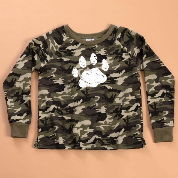 Distressed Paw Camouflage Sweatshirt - S