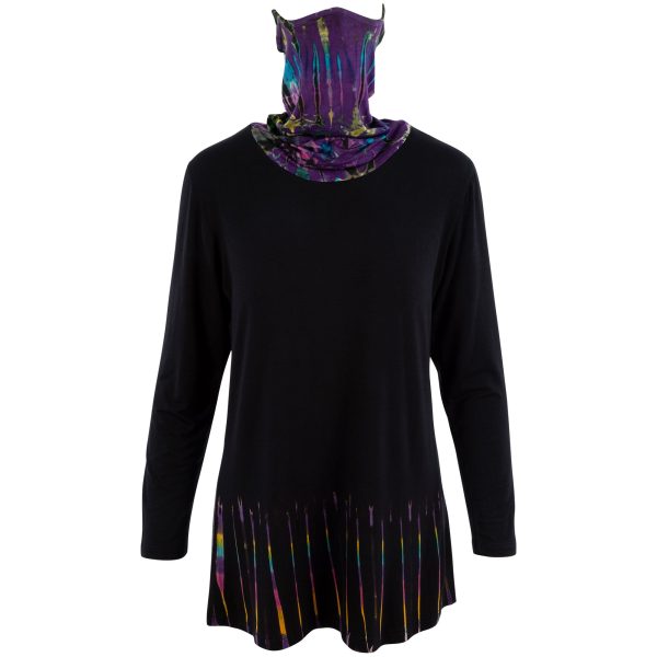 Tie-Dye Tunic with Face Mask - Purple Haze - S