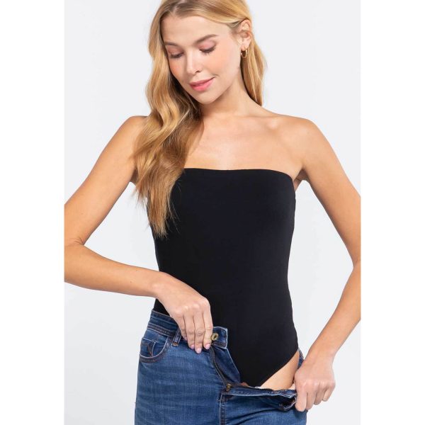 Women's Bandeau Bodysuit - Black - S