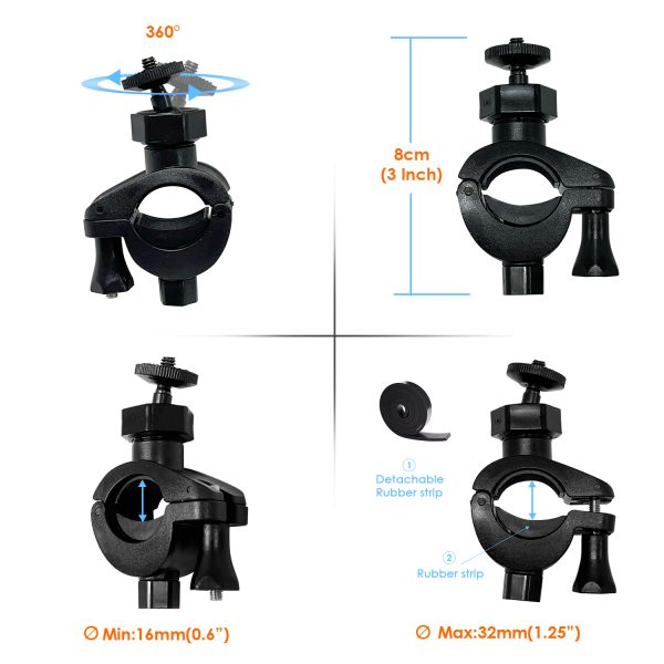 Rexing Bike Mount for Action Camera and Fishing Camera - Image 2