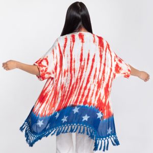 Stars & Stripes Handcrafted Lightweight Kimono - OSFM Plus