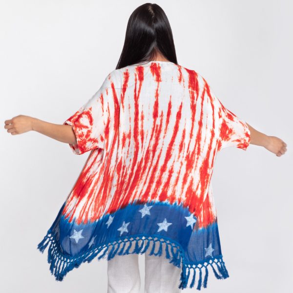 Stars & Stripes Handcrafted Lightweight Kimono - OSFM Plus