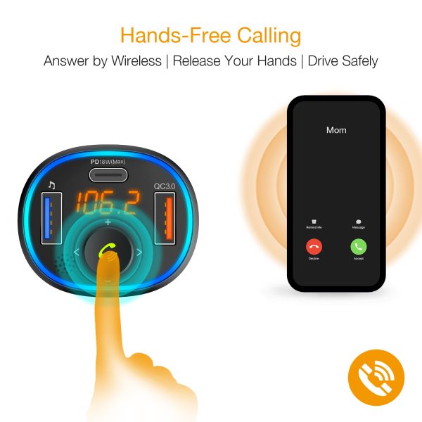 Rexing FM3 FM Transmitter Car Charger w/Bluetooth 5.0 - Image 4