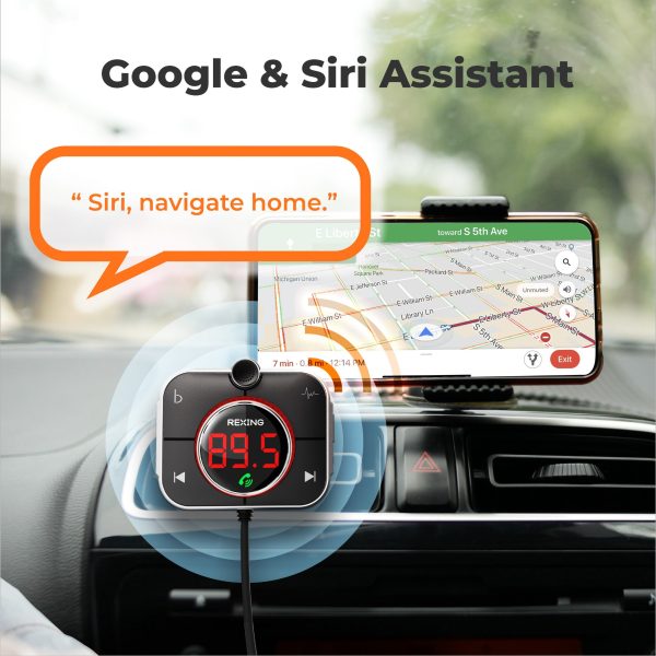 Rexing FMT2 FM Transmitter Car Charger w/Bluetooth 5.0 - Image 6