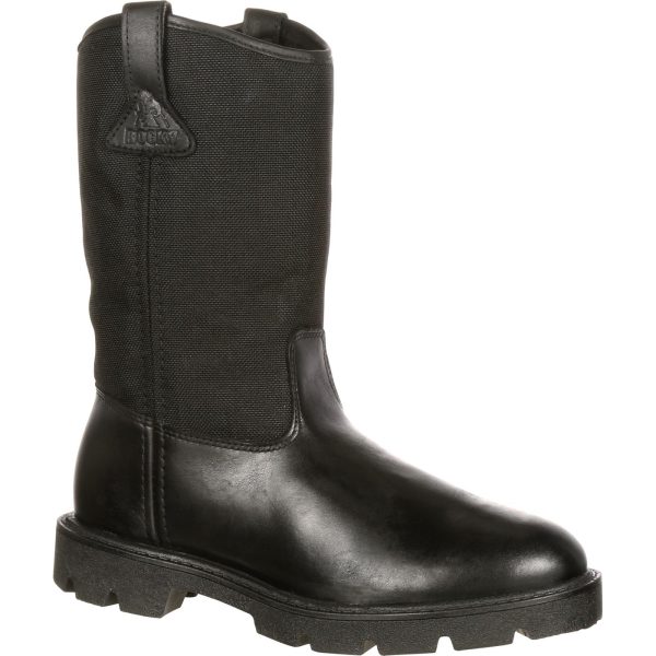These RockyÂ® Warden Pull-On Wellington Public Service Boots are ready to report for work. Whether youâre standing for hours working at border patrol