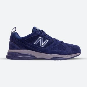 Mens New Balance Wide Fit MX624V4 Navy Sneakers, Navy / 8 / 2E