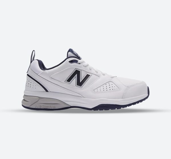 Mens Wide Fit New Balance MX624WN4 Sneakers, White / 8 / 4E