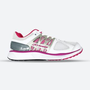 Womens Wide Fit I-Runner Miya Sneakers, White / 8 / 6E