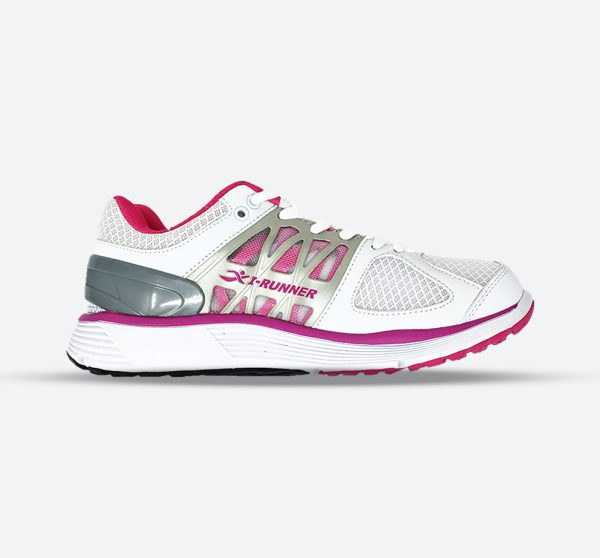 Womens Wide Fit I-Runner Miya Sneakers, White / 8 / 6E